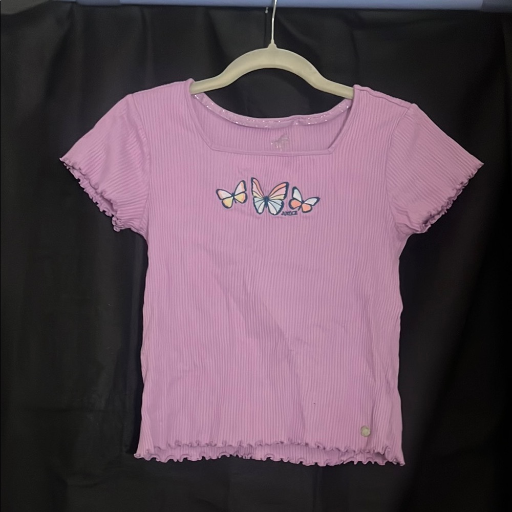Purple Justice Butterfly girls Top